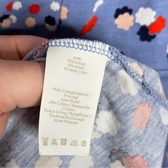 BODEN Emory Jersey Knit Dress Fallen Blossoms Periwinkle Blue {OO17} - Picture 7 of 7